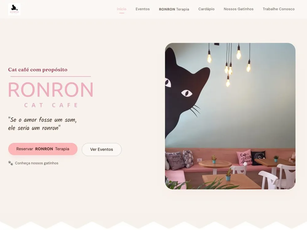 Print do site Ronron Cat Café